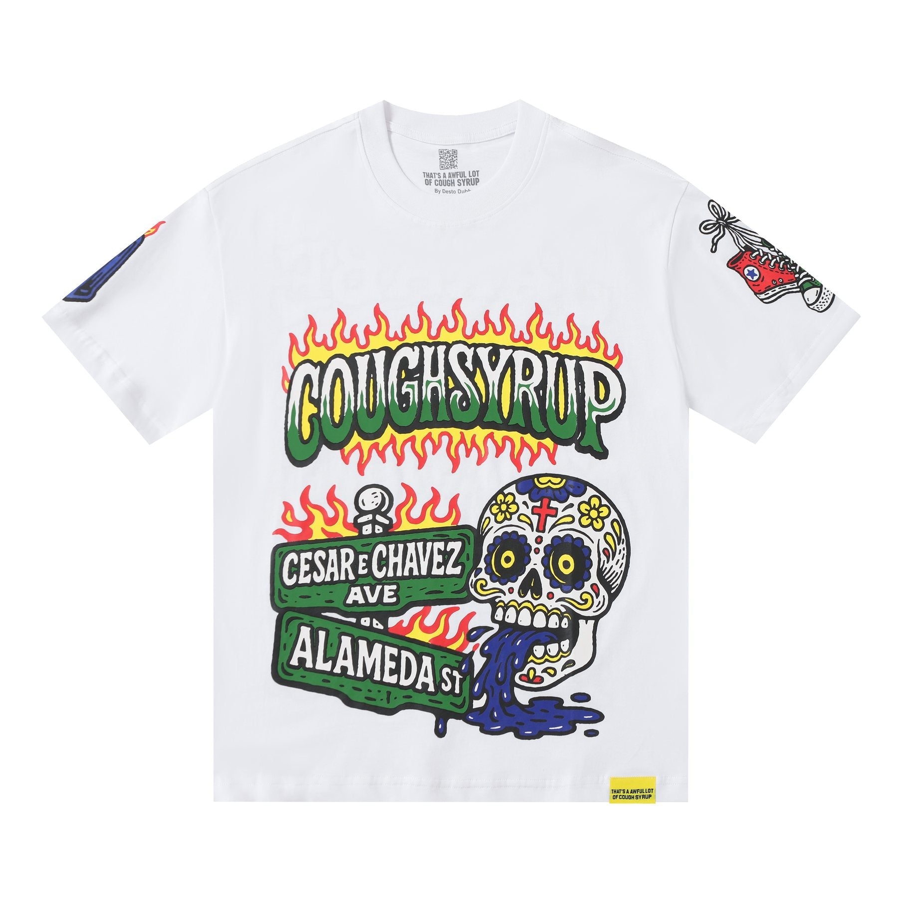 THAT'S A AWFUL LOT OF COUGH SYRUP Front & Back Graphic Short-Sleeve T-Shirt — front