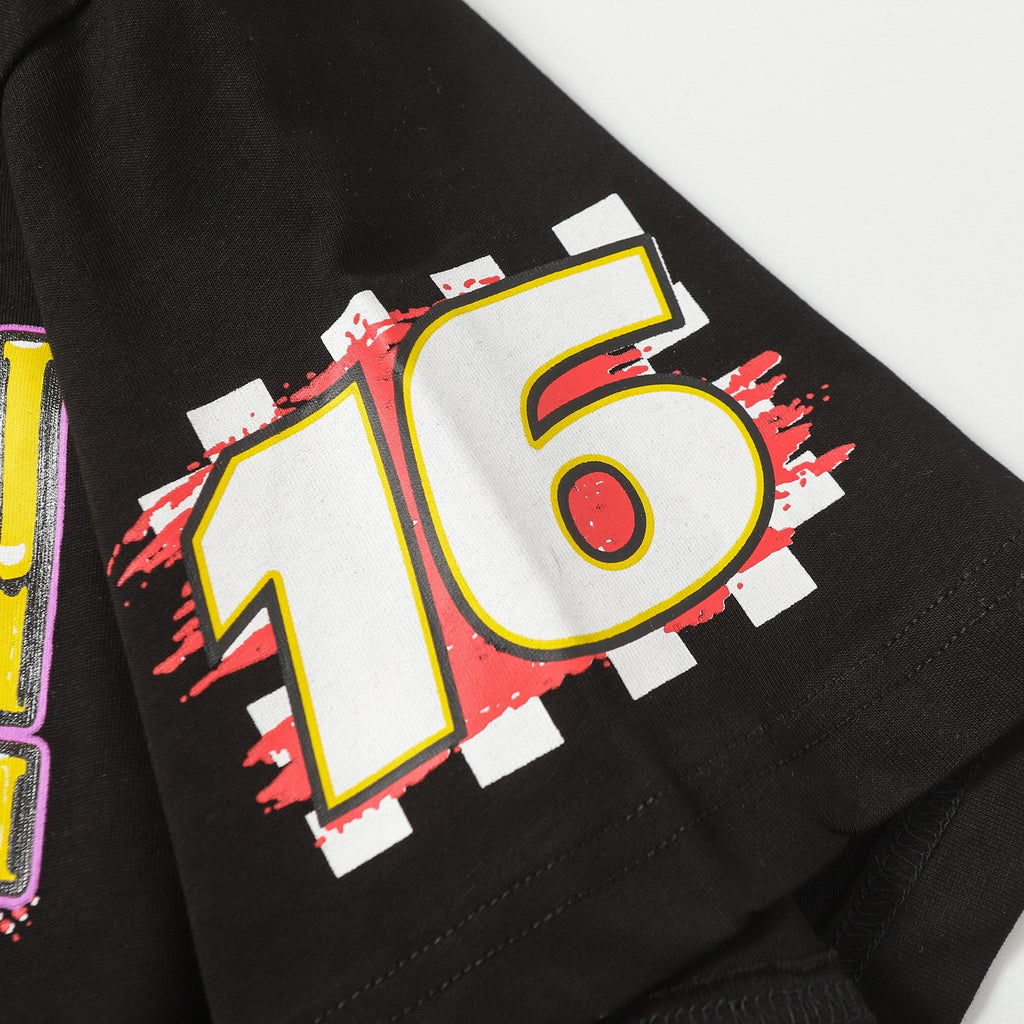 THAT'S A AWFUL LOT OF COUGH SYRUP Racing Graphic Short-Sleeve T-Shirt — detail