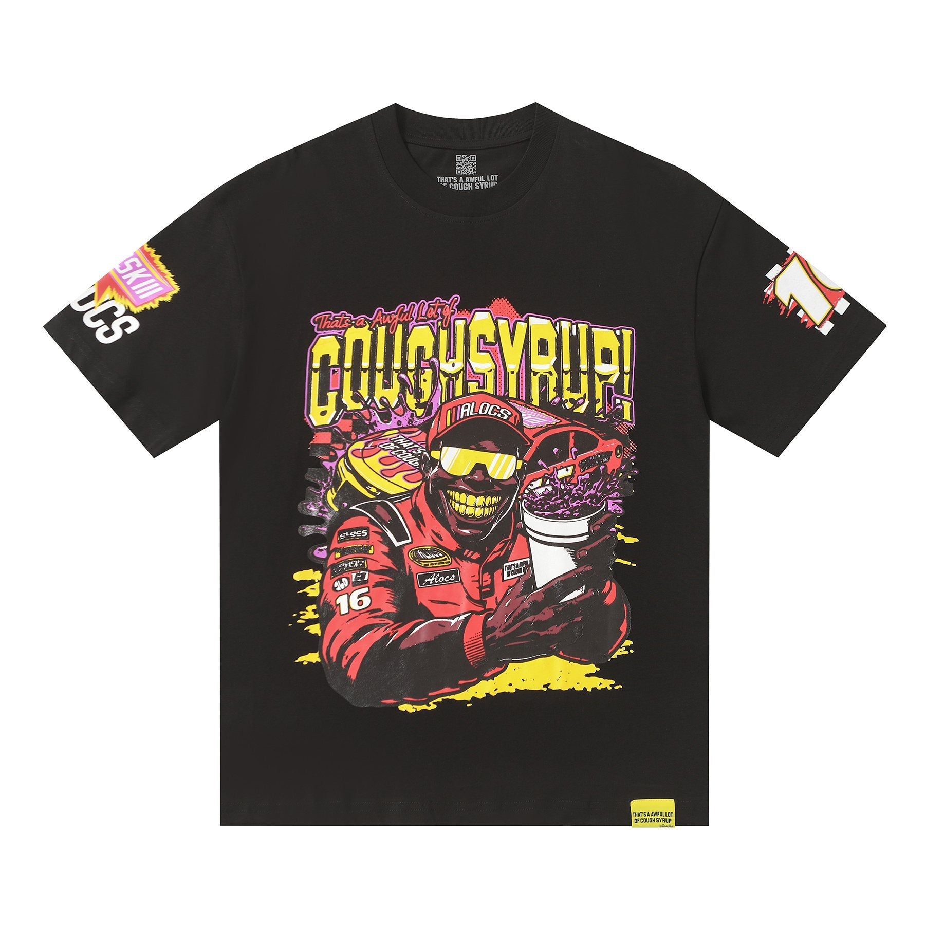 THAT'S A AWFUL LOT OF COUGH SYRUP Racing Graphic Short-Sleeve T-Shirt — hero