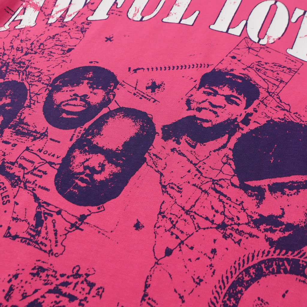 THAT'S A AWFUL LOT OF COUGH SYRUP Pink Front & Back Graphic T-Shirt — detail
