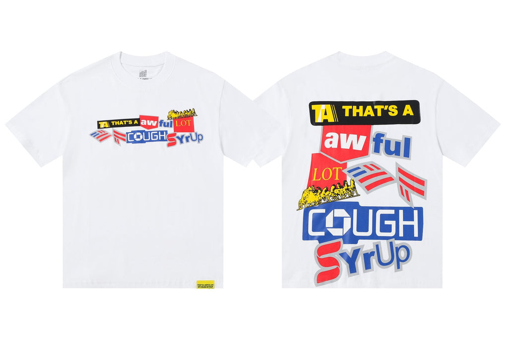 THAT'S A AWFUL LOT OF COUGH SYRUP Front & Back Graphic Short-Sleeve T-Shirt — hero