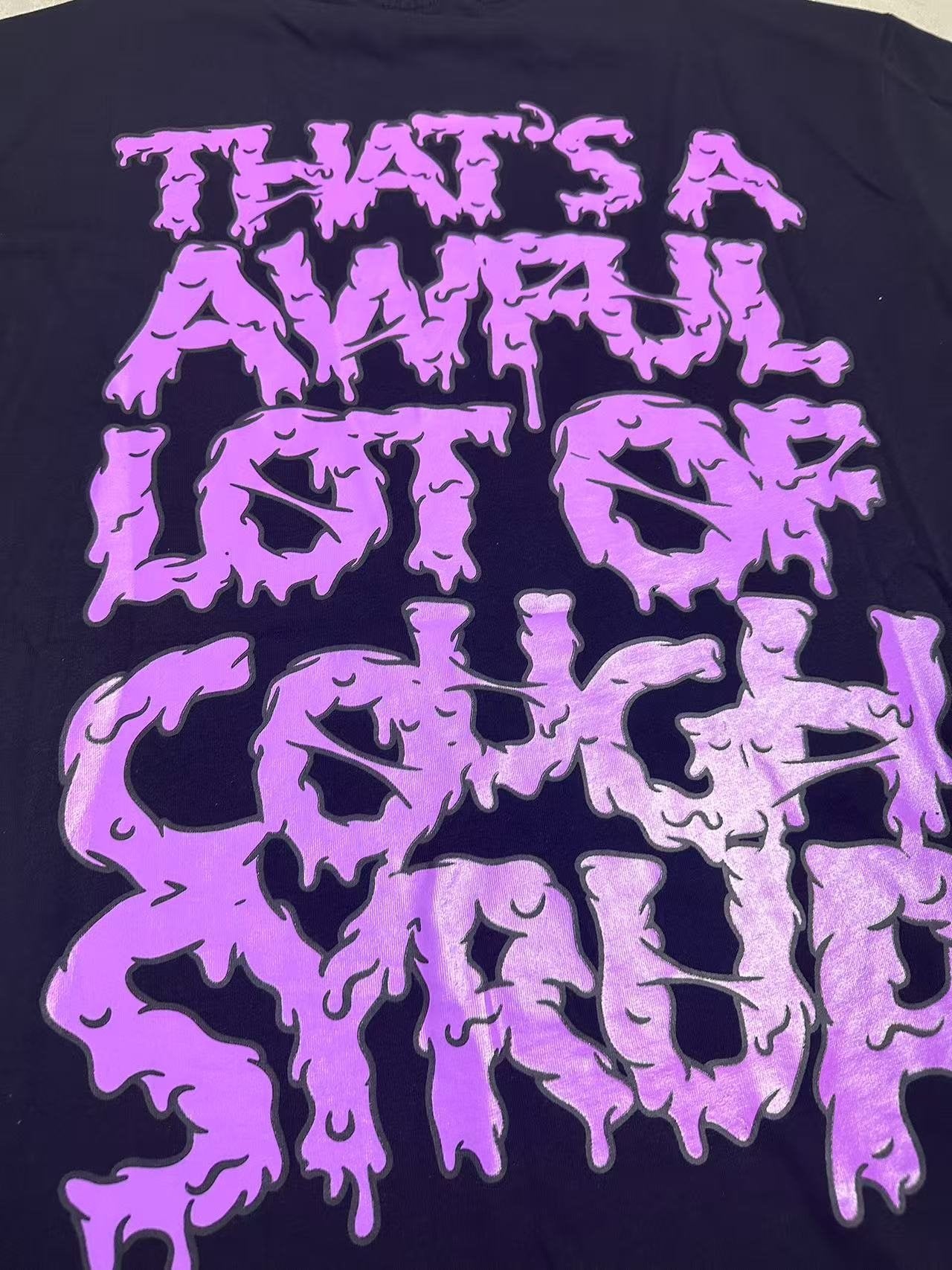 THAT'S A AWFUL LOT OF COUGH SYRUP Skeleton Graphic T-Shirt — detail