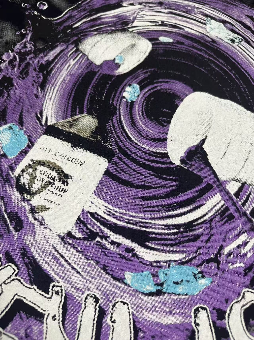 THAT'S A AWFUL LOT OF COUGH SYRUP Black Front & Back Graphic T-Shirt — detail