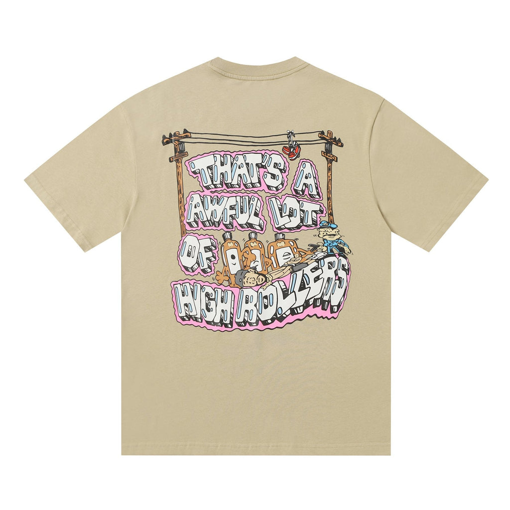 THAT'S A AWFUL LOT OF COUGH SYRUP Khaki Casino Dice Graphic T-Shirt — back