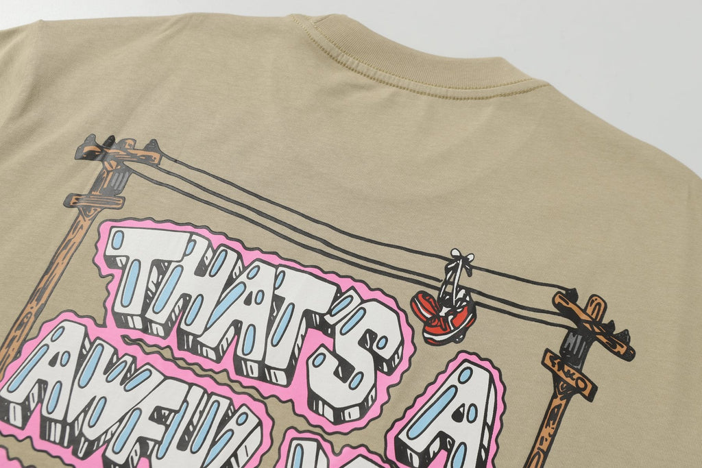 THAT'S A AWFUL LOT OF COUGH SYRUP Khaki Casino Dice Graphic T-Shirt — detail