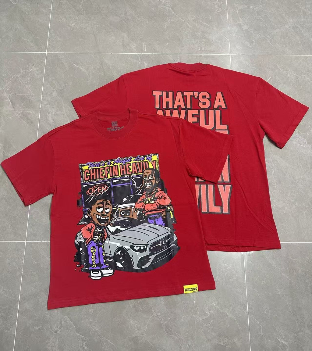 THAT'S A AWFUL LOT OF COUGH SYRUP Cartoon Car Short-Sleeve T-Shirt — context