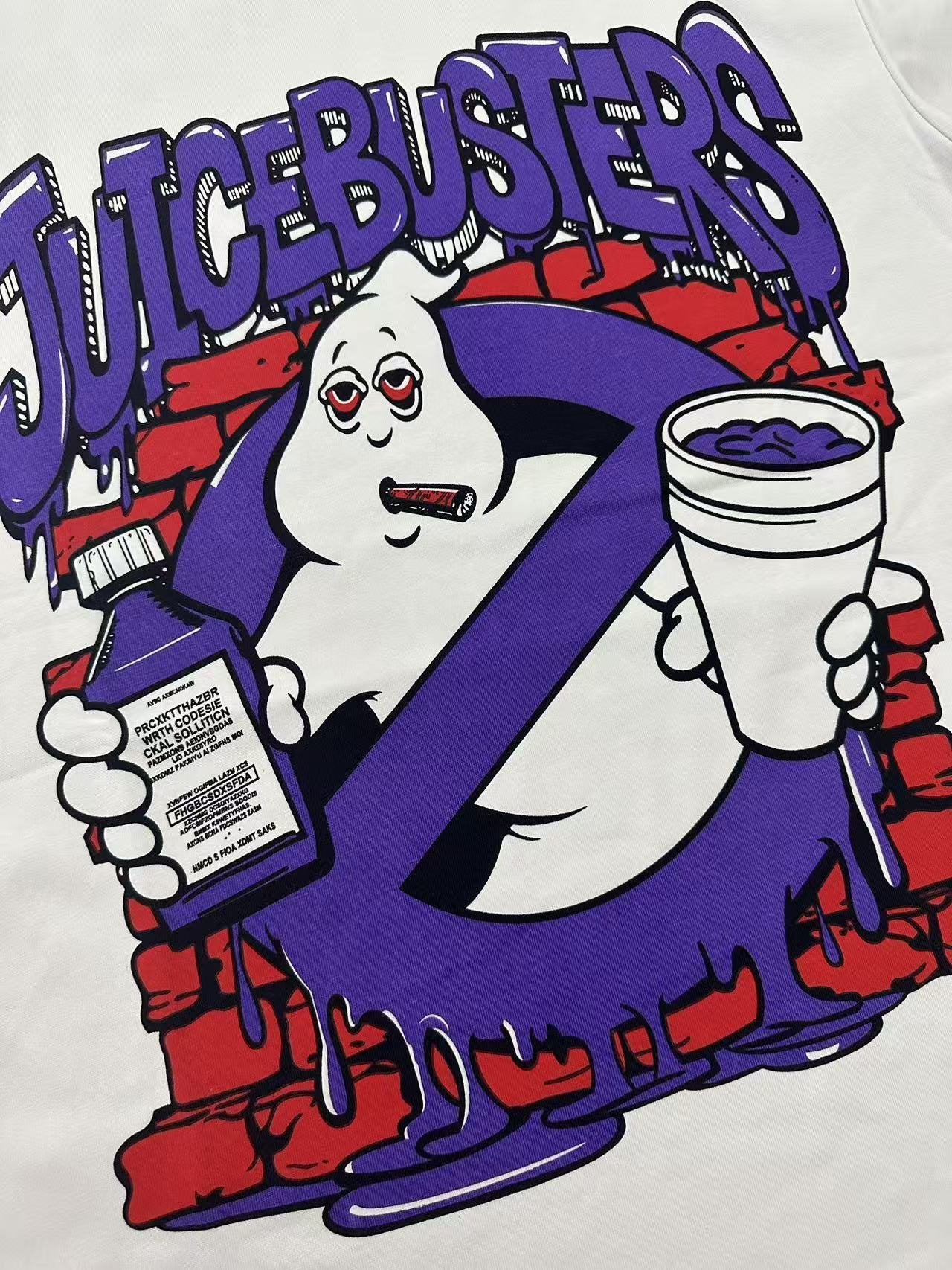 THAT'S A AWFUL LOT OF COUGH SYRUP Front & Back Graphic Short-Sleeve T-Shirt — detail