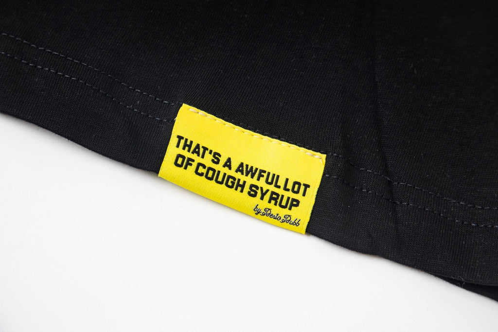 THAT'S A AWFUL LOT OF COUGH SYRUP Front & Back Graphic Short-Sleeve T-Shirt — hang_tag