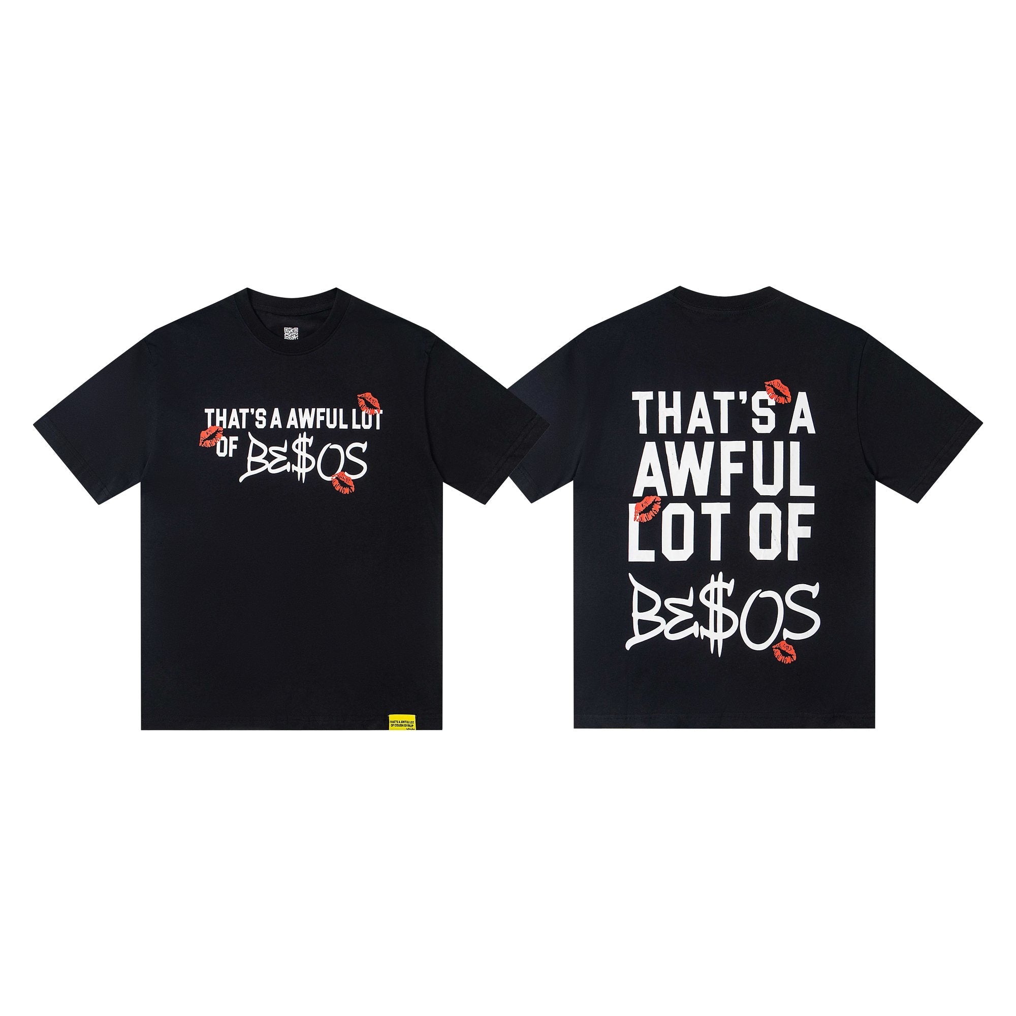 THAT'S A AWFUL LOT OF COUGH SYRUP Black Graphic Short-Sleeve T-Shirt — hero