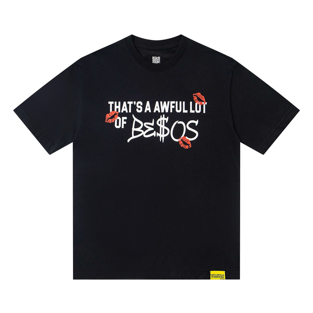 THAT'S A AWFUL LOT OF COUGH SYRUP Black Graphic Short-Sleeve T-Shirt — front