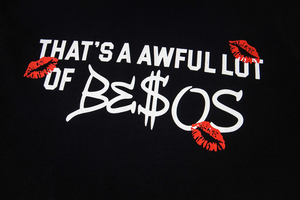 THAT'S A AWFUL LOT OF COUGH SYRUP Black Graphic Short-Sleeve T-Shirt — detail