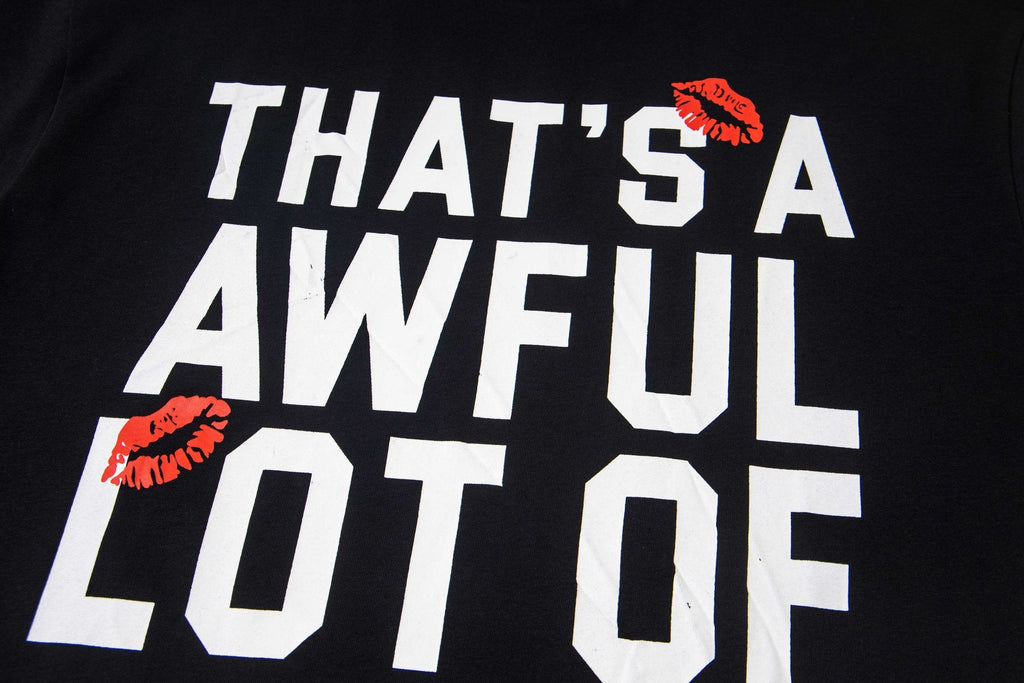 THAT'S A AWFUL LOT OF COUGH SYRUP Black Graphic Short-Sleeve T-Shirt — detail