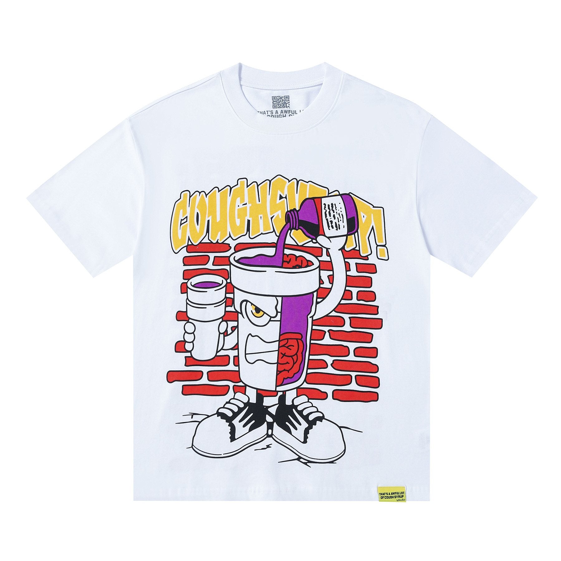 THAT'S A AWFUL LOT OF COUGH SYRUP White Graphic T-Shirt — hero