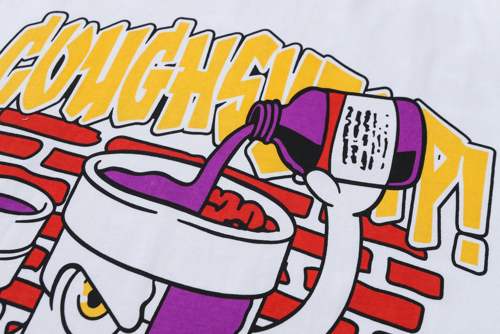 THAT'S A AWFUL LOT OF COUGH SYRUP White Graphic T-Shirt — detail
