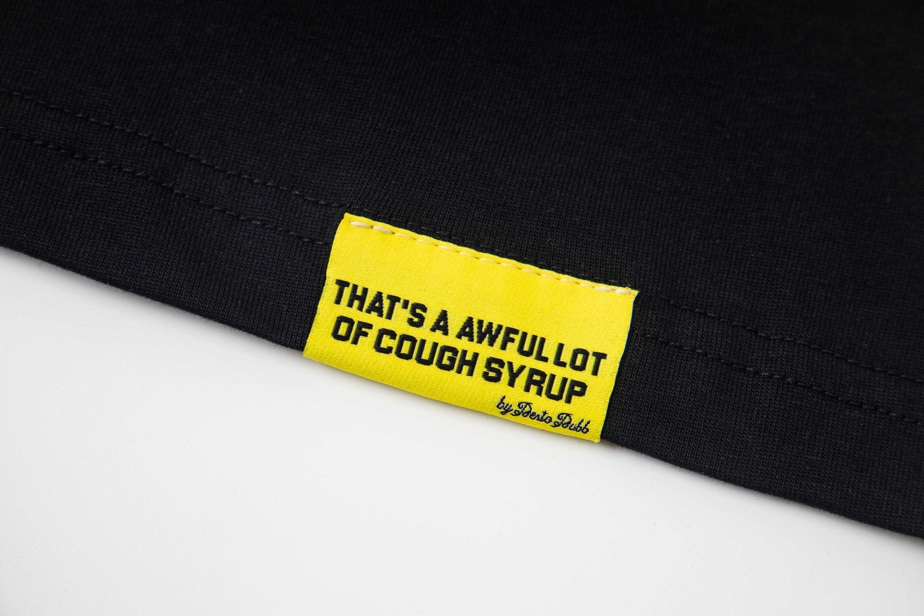 THAT'S A AWFUL LOT OF COUGH SYRUP Free Jeff Crucifix Graphic T-Shirt — detail