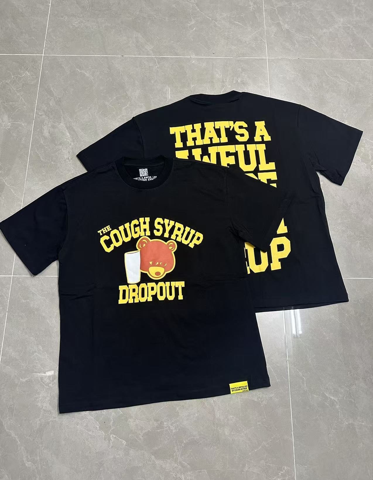 THAT'S A AWFUL LOT OF COUGH SYRUP Front & Back Graphic T-Shirt — context