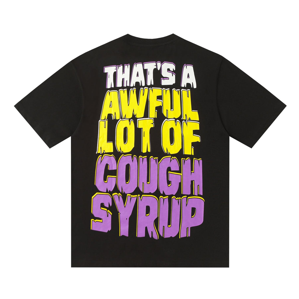 THAT'S A AWFUL LOT OF COUGH SYRUP Character Graphic Short-Sleeve T-Shirt — back