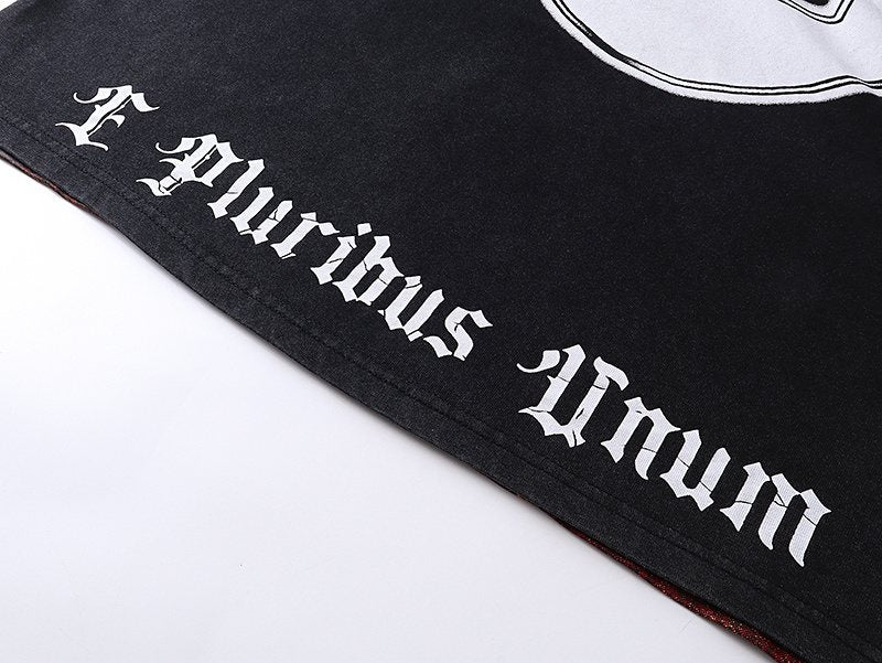 Godspeed E Pluribus Unum Washed Black Long-Sleeve T-Shirt — detail