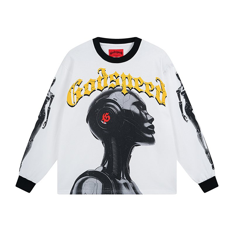 Godspeed Robot Graphic Long-Sleeve T-Shirt — hero