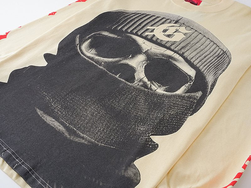 Godspeed Masked Face Graphic Long-Sleeve T-Shirt — detail