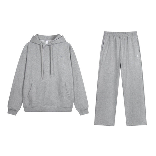 alo Logo Graphic Hoodie & Sweatpants Matching Set — front
