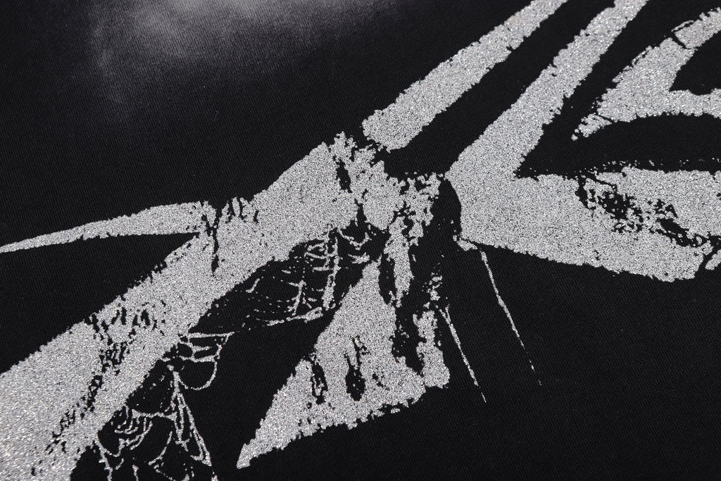 Hellstar Airbrushed Insect & Spiderweb Graphic T-Shirt — detail