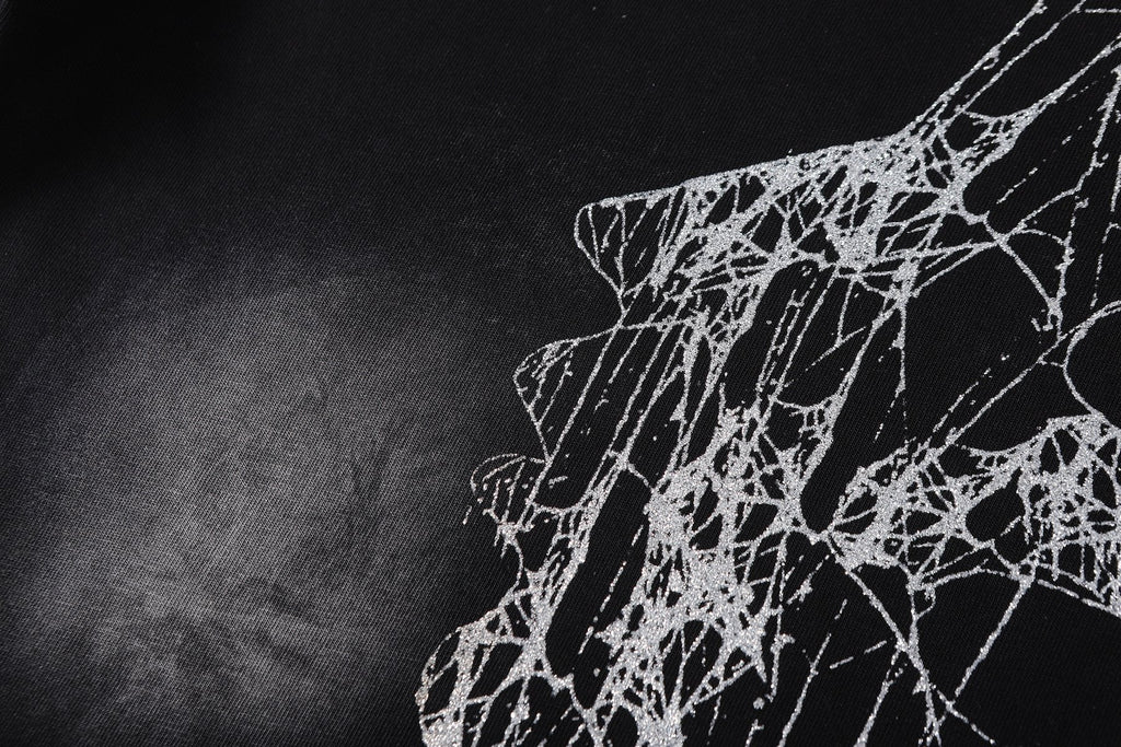 Hellstar Airbrushed Insect & Spiderweb Graphic T-Shirt — detail