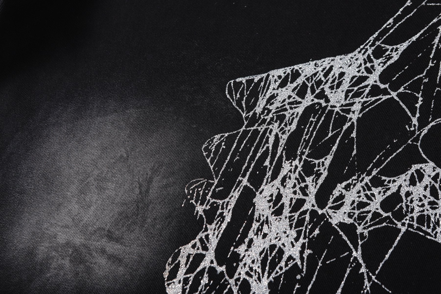 Hellstar Airbrushed Insect & Spiderweb Graphic T-Shirt — detail