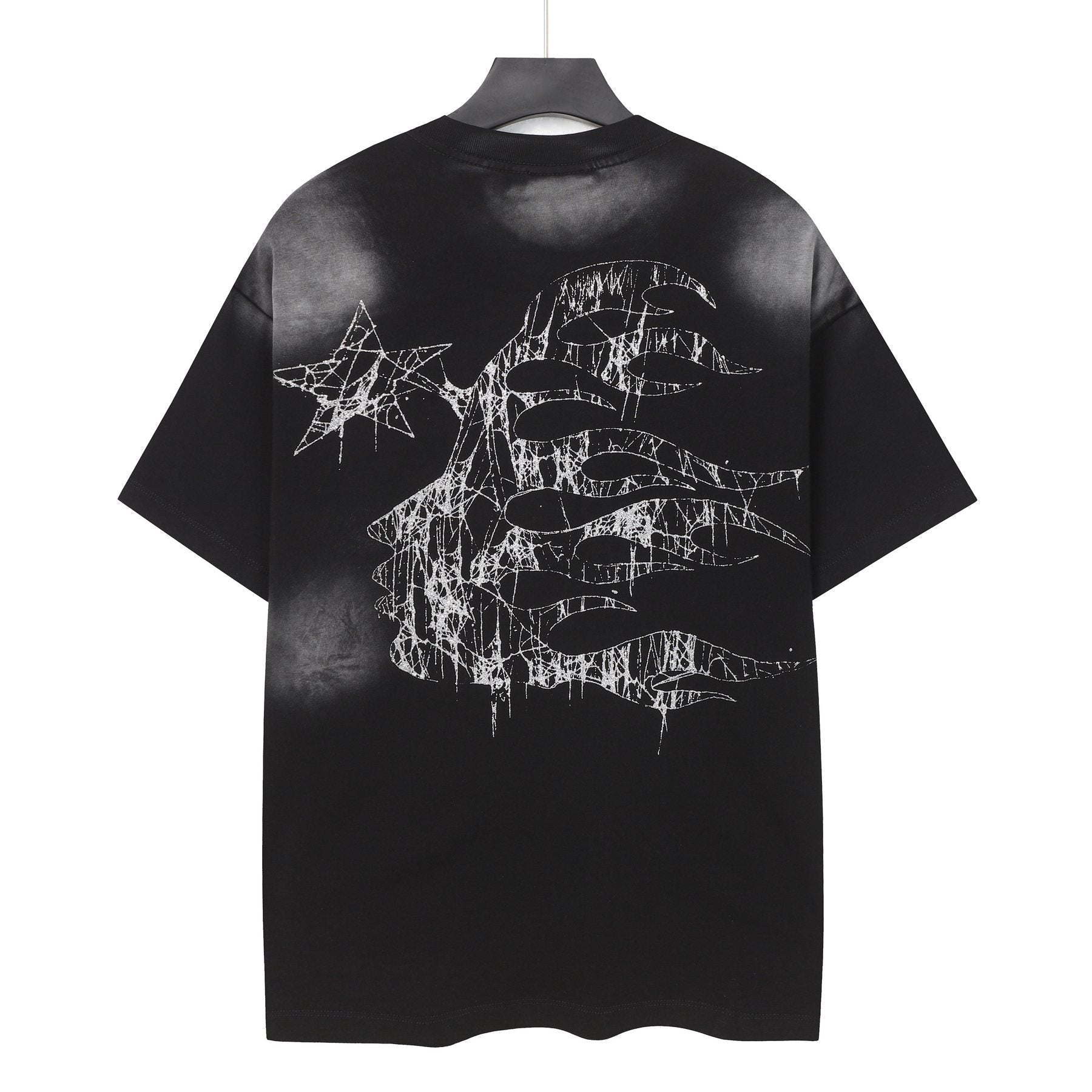 Hellstar Airbrushed Insect & Spiderweb Graphic T-Shirt — back