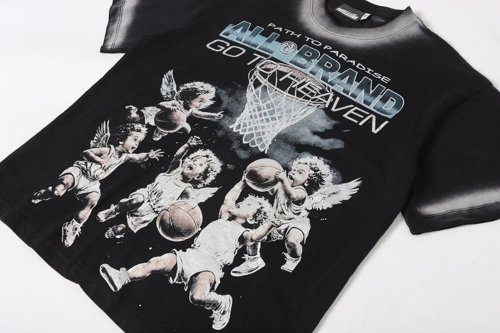 Hellstar Path to Paradise Basketball Cherub Graphic T-Shirt — detail