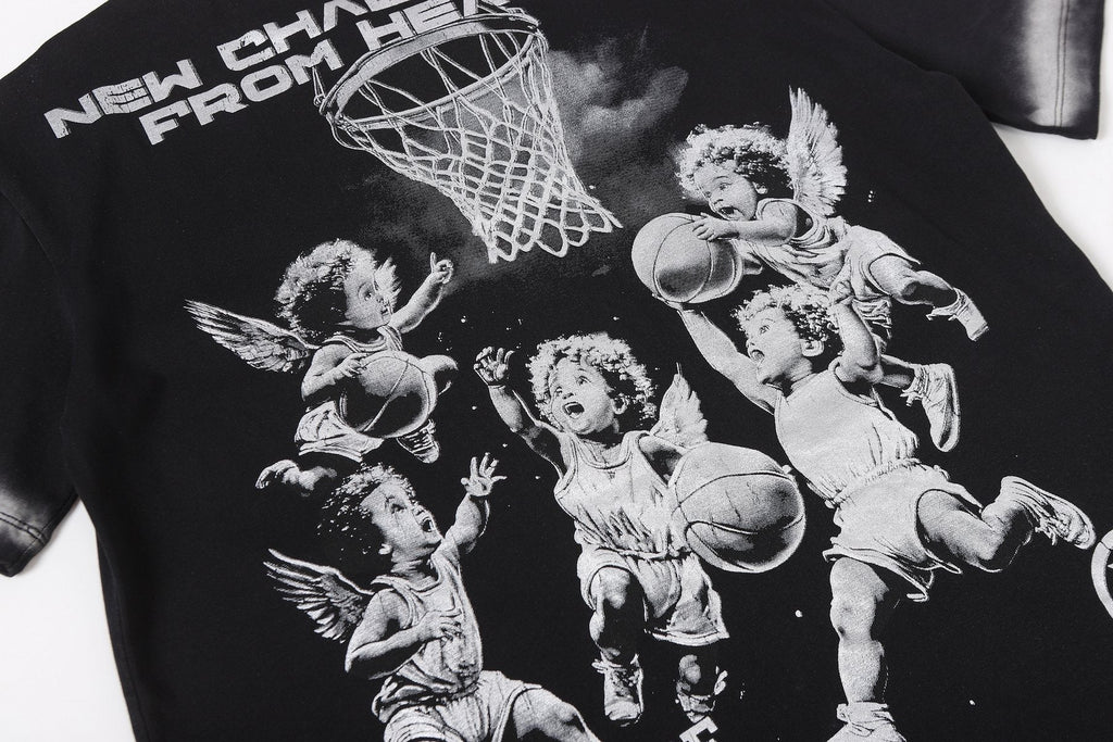Hellstar Path to Paradise Basketball Cherub Graphic T-Shirt — detail