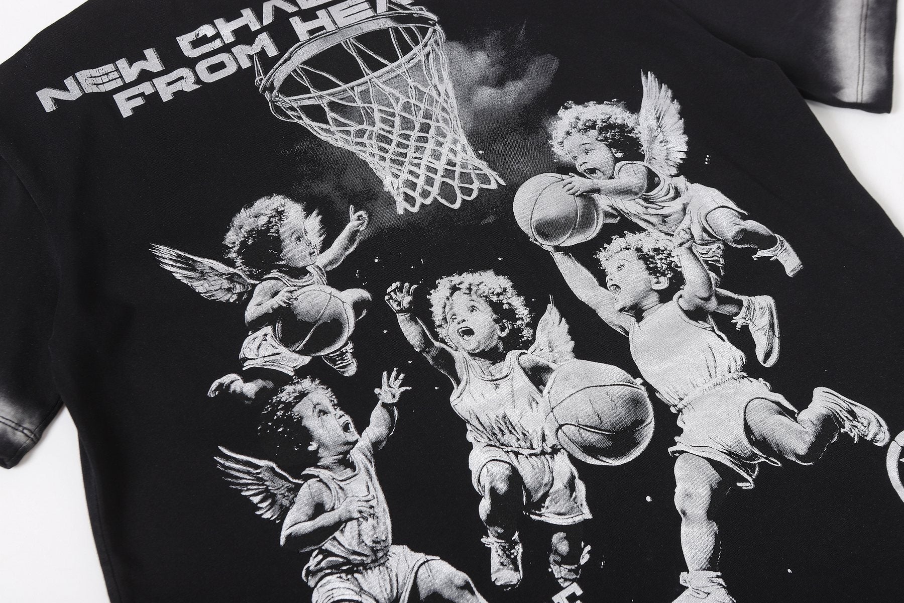 Hellstar Path to Paradise Basketball Cherub Graphic T-Shirt — detail
