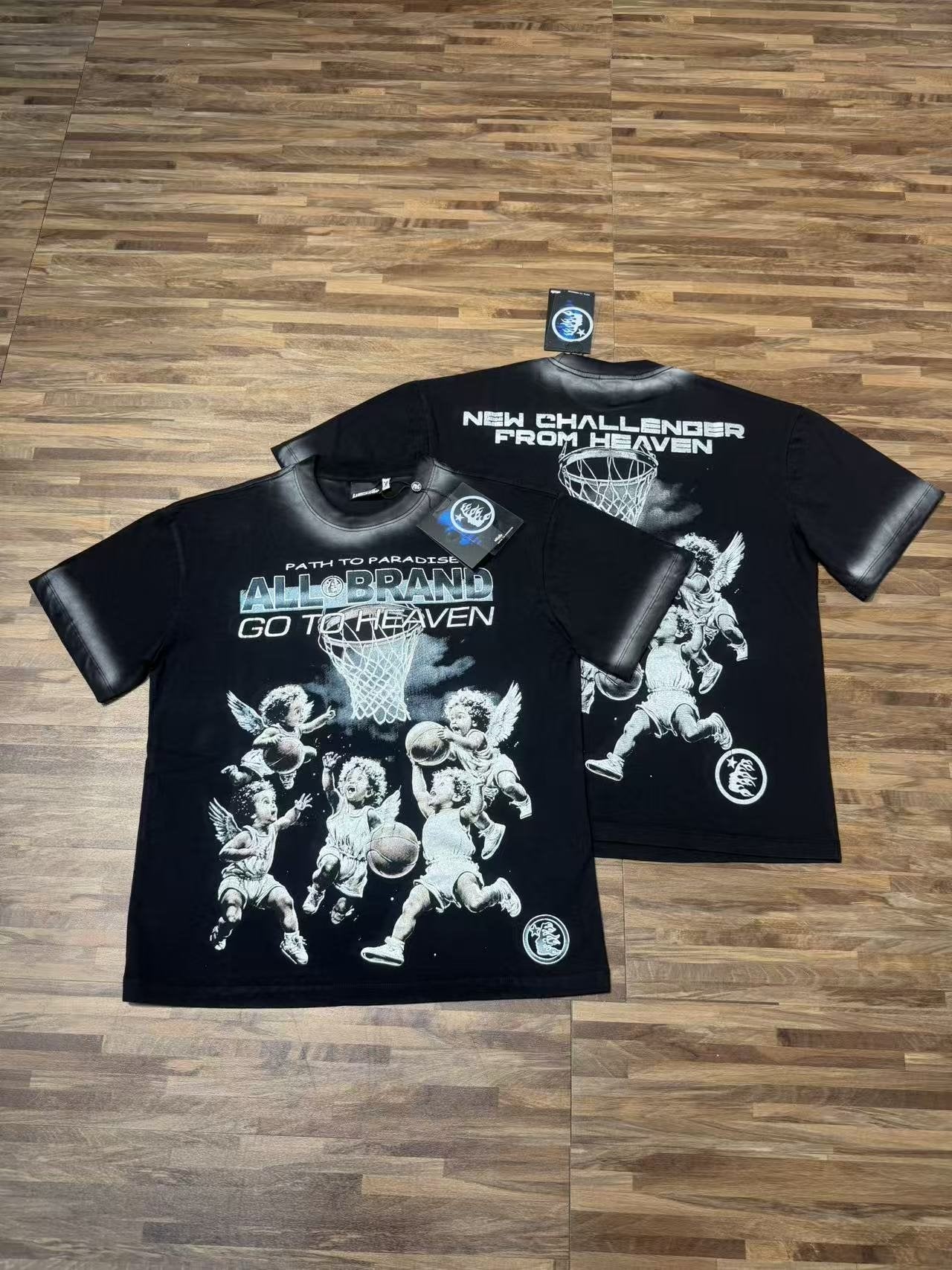 Hellstar Path to Paradise Basketball Cherub Graphic T-Shirt — context