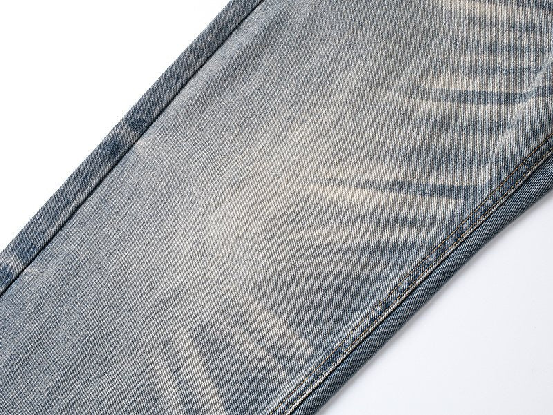 Purple Brand Light Blue Wash Straight-Leg Jeans — detail