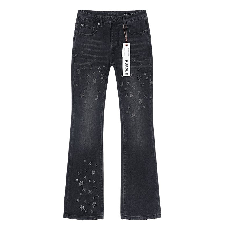 Purple Brand Rhinestone Flared Jeans — hero