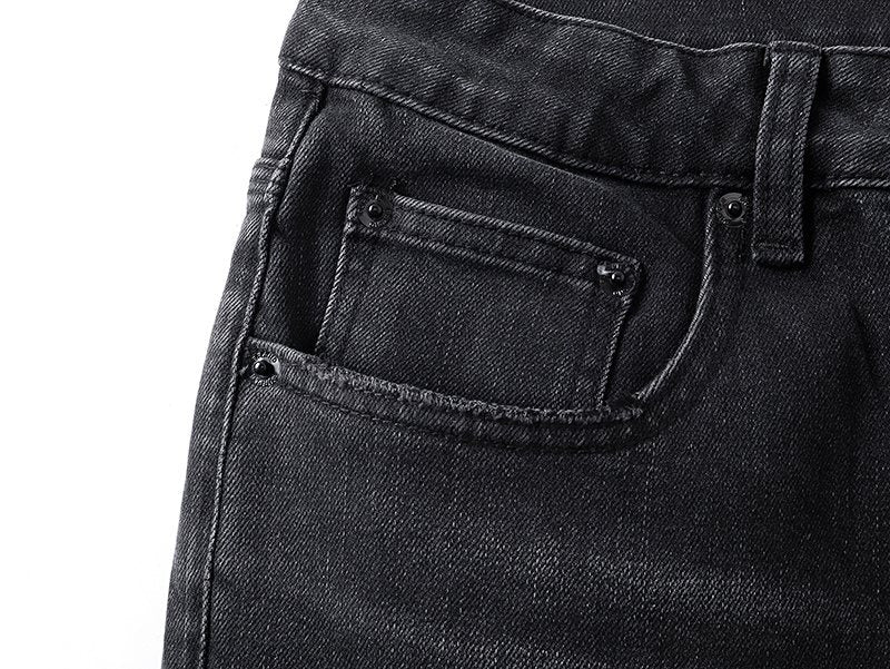 Purple Brand Rhinestone Flared Jeans — detail