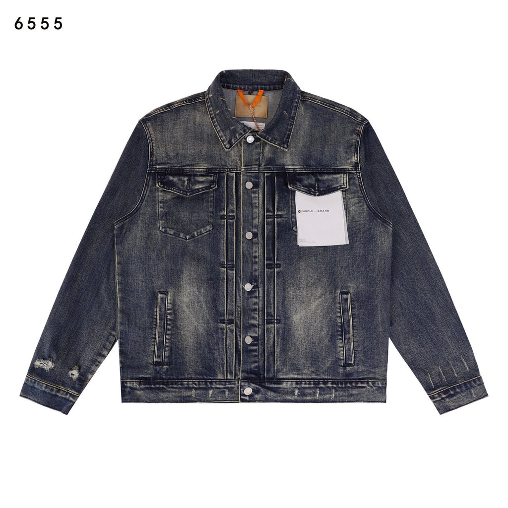 Purple Brand Bandana Trucker Denim Jacket — hero
