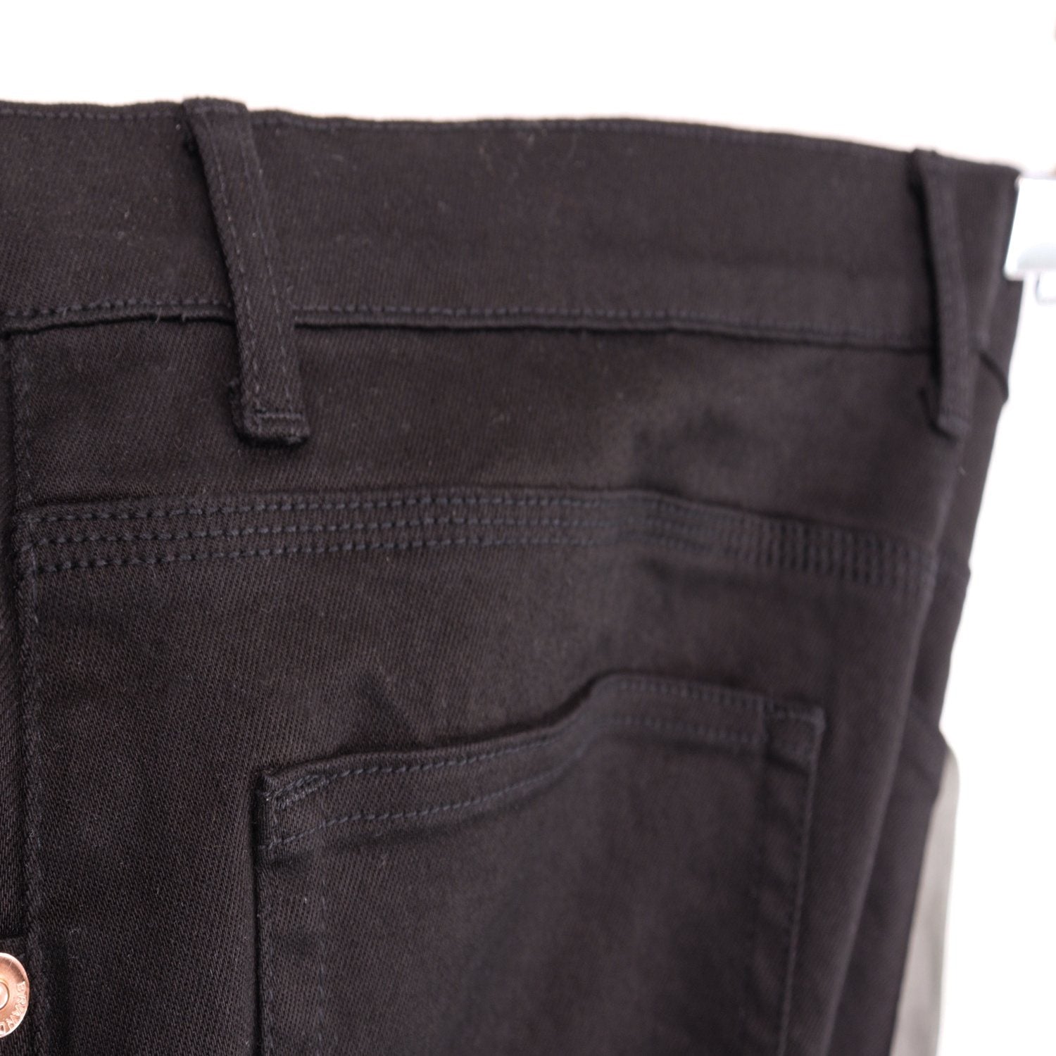 Purple Brand Washed Black Distressed Jeans — detail