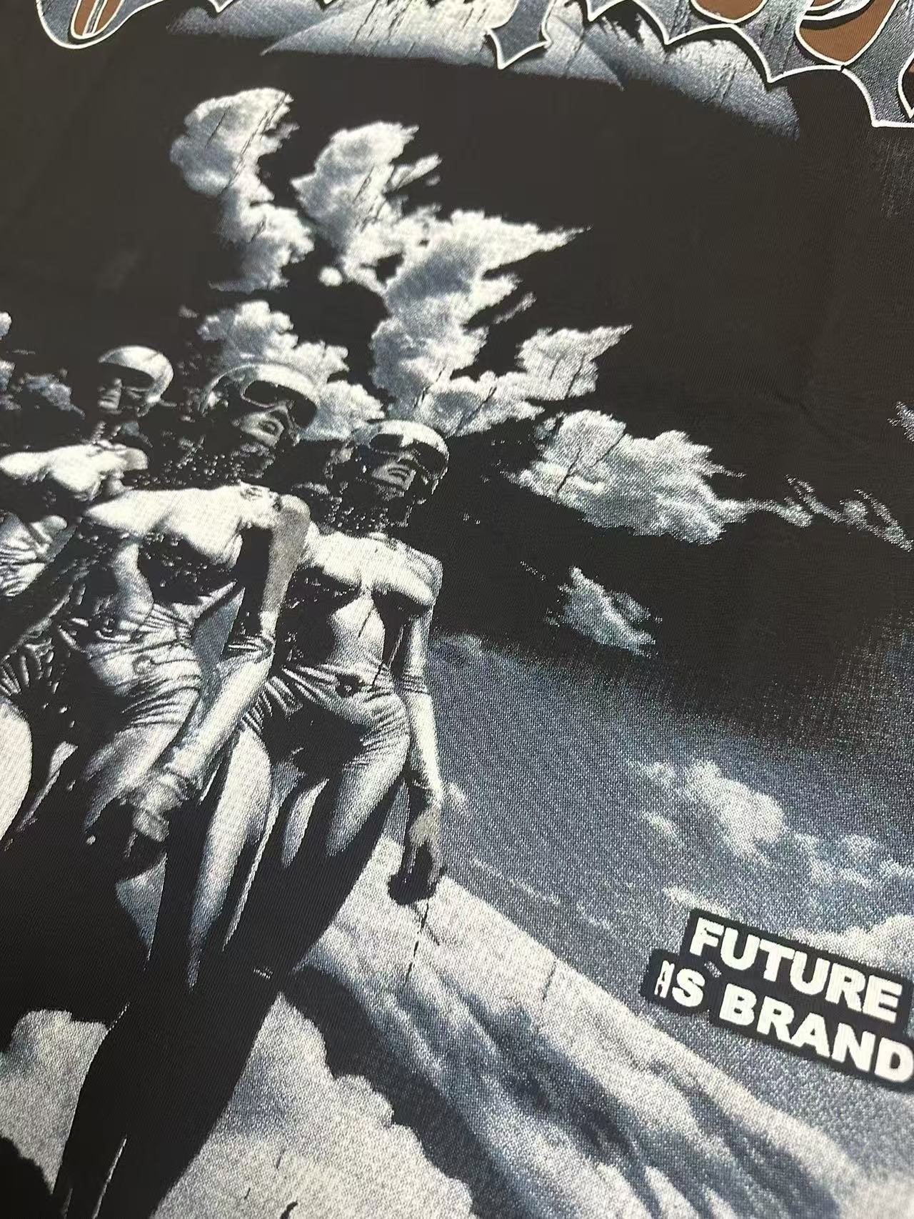 Godspeed Our Future Our Youth Brown Graphic T-Shirt — detail