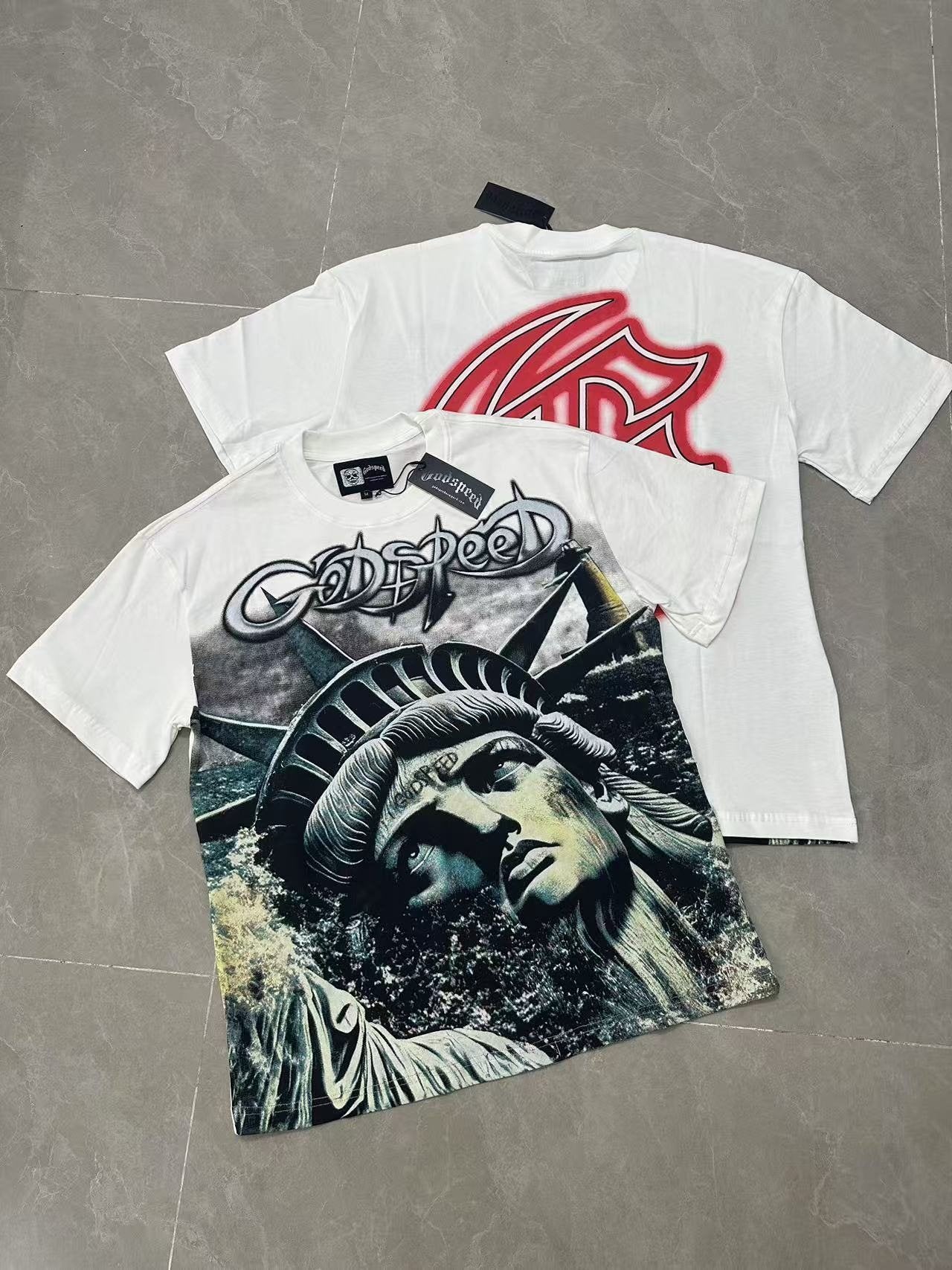 Godspeed Statue Graphic T-Shirt — context