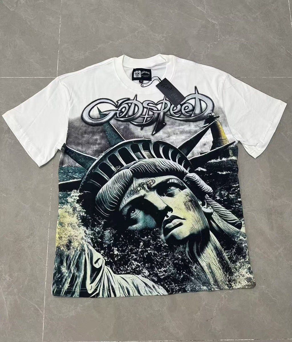 Godspeed Statue Graphic T-Shirt — front