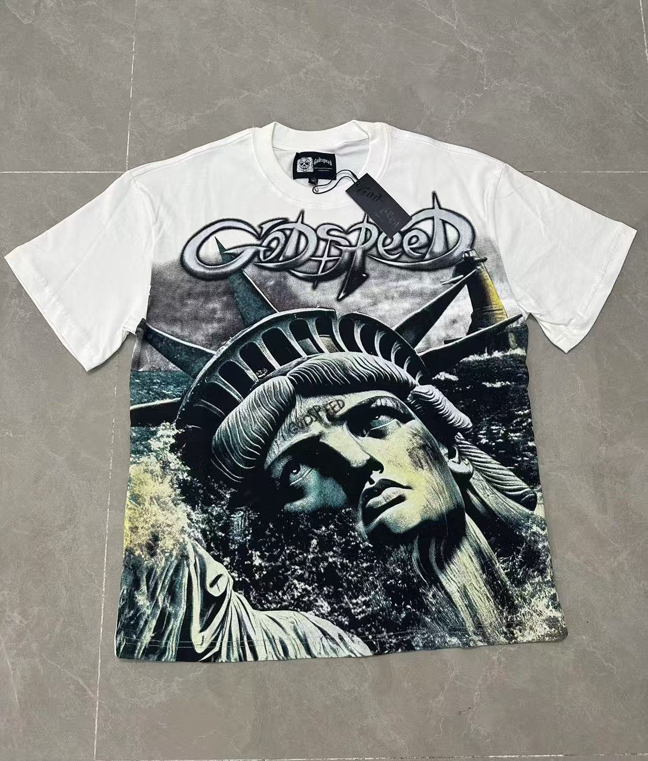 Godspeed Statue Graphic T-Shirt — front