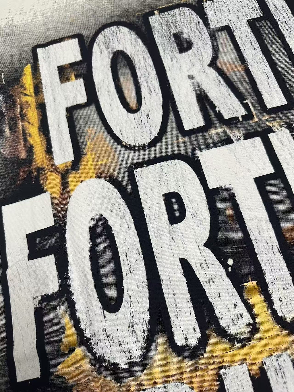 Godspeed Fortis Fortuna Adiuvat Graphic T-Shirt — detail