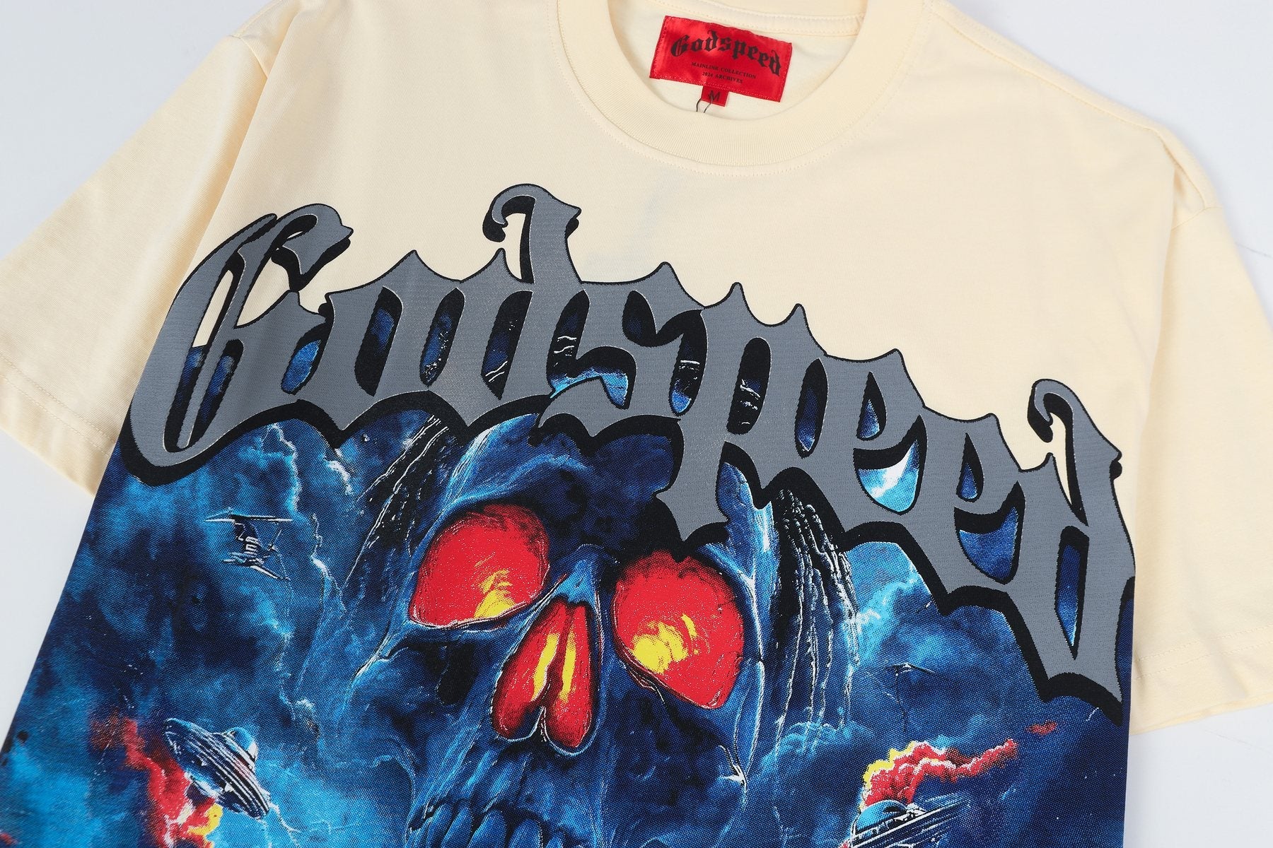 Godspeed A Realized Game World Skull Graphic T-Shirt — detail