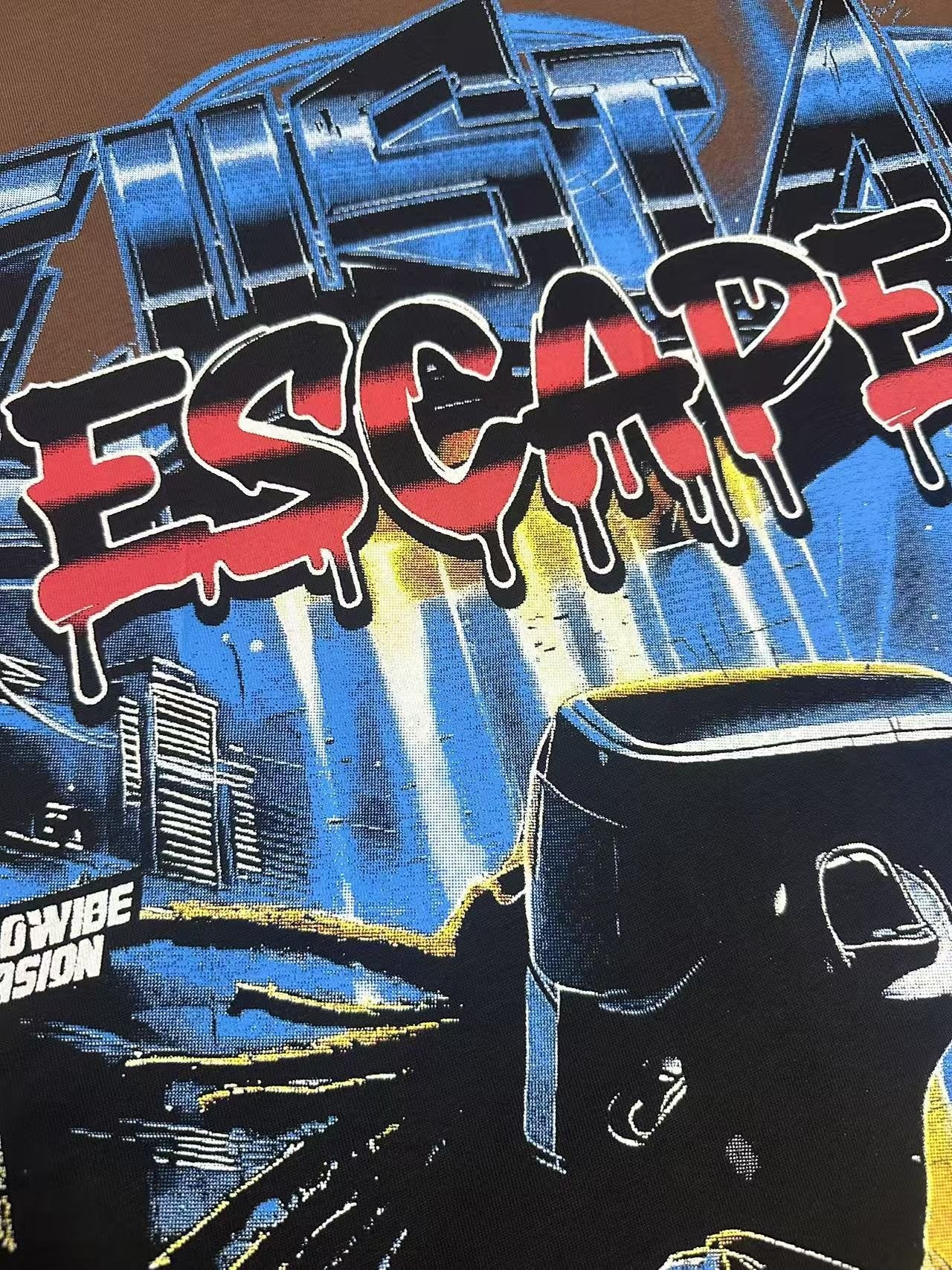 Hellstar Path to Paradise Brown Graphic T-Shirt — detail