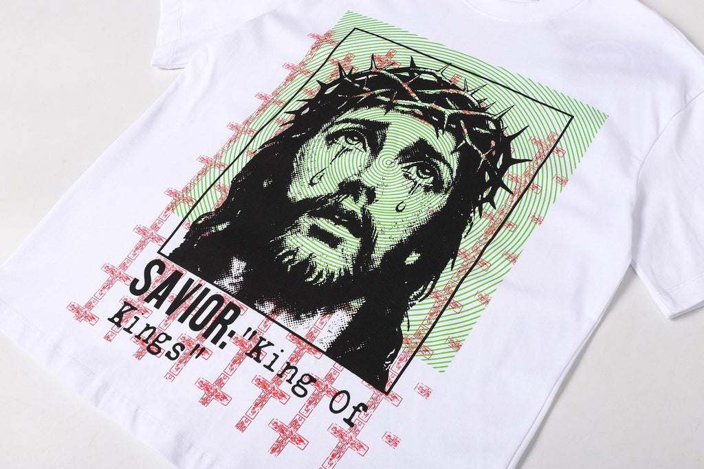 Hellstar Savior King of Kings Graphic T-Shirt — detail