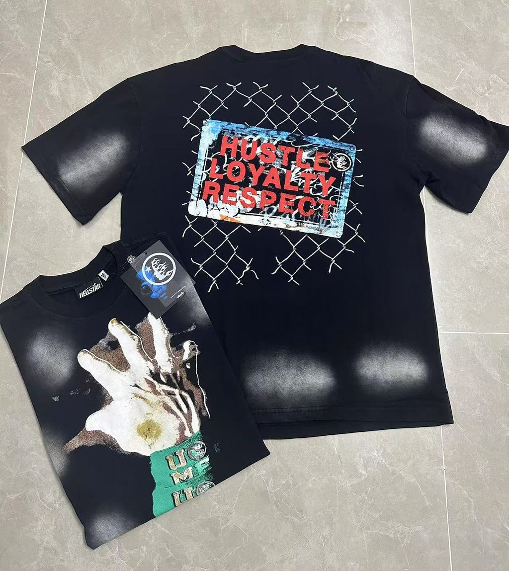 Hellstar Hustle Loyalty Respect Graphic T-Shirt — context