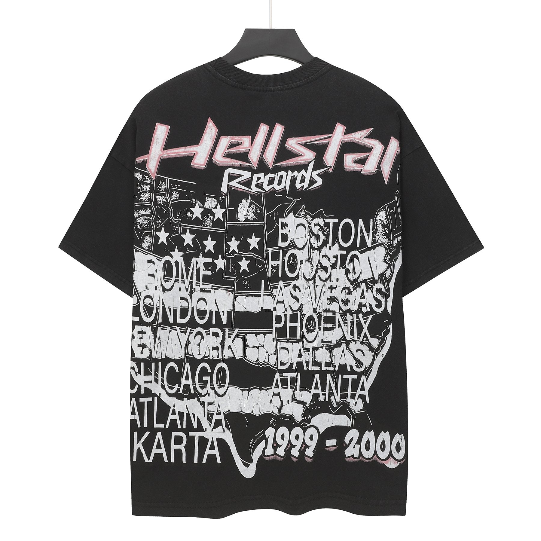 Hellstar Skull and City Graphic Short-Sleeve T-Shirt — back
