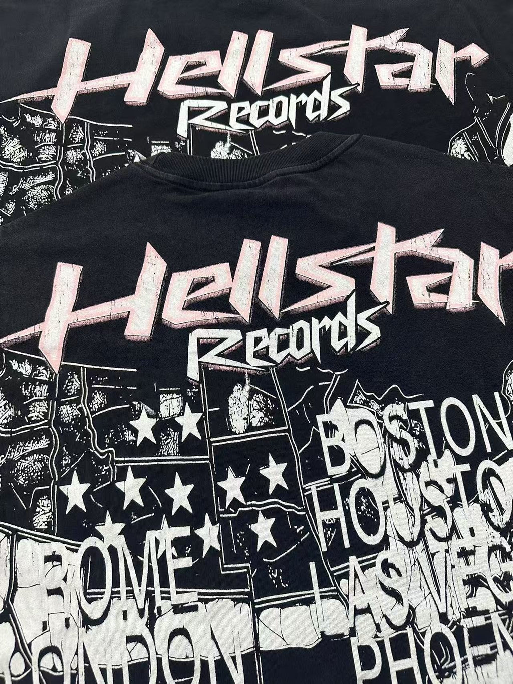 Hellstar Skull and City Graphic Short-Sleeve T-Shirt — detail