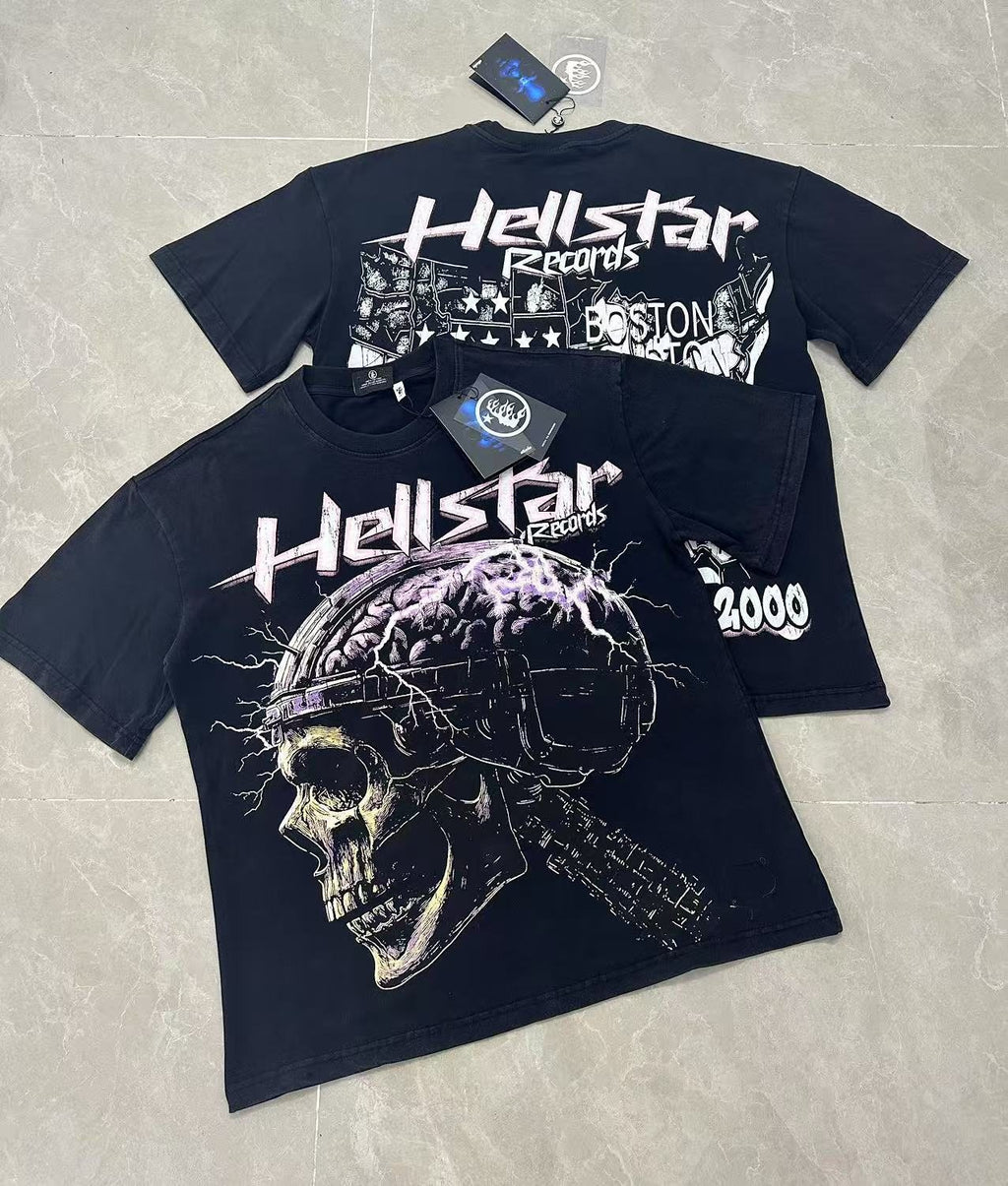 Hellstar Skull and City Graphic Short-Sleeve T-Shirt — context